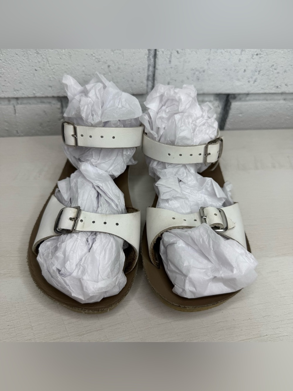 Sun-San Surfer Saltwater Sandals White Little Kid Size 1